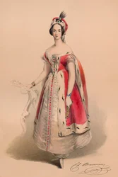 Ospite in costume per il Bal Costumé della regina Vittoria, 12 maggio 1842, 1843