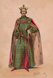 Il principe Alberto in costume da re Plantageneto Edoardo III per il Bal Costumé, 12 maggio 1842, 1843