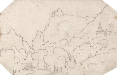 Vista di Montagna con Edifici