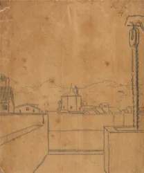 Vista sul tetto di un battistero