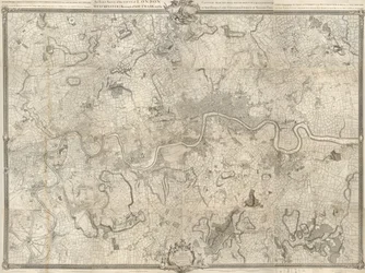 Mappa del XVIII secolo di Londra. Un