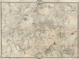 Un esatto rilievo delle città di Londra, Westminster, il borgo di Southwark e la campagna vicina per dieci miglia intorno