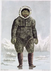 Ervick, un nativo della Baia del Principe Reggente, inciso da Daniel Havell (1785-1826) 1819