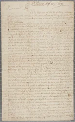 Lettera di John Row, studente a St Andrews, a suo zio, 1691