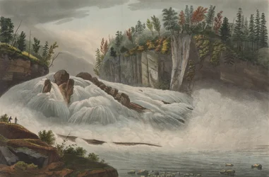 Cascate di Hadley No. 5 del Portfolio del Fiume Hudson, 1821-22