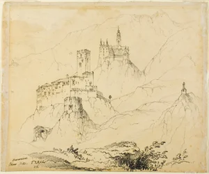 Fortezze in Tirolo, vicino a Malles (recto); Castello di Lenzburg (verso)