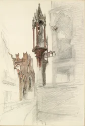 Studio di una Nicchia che circonda la Tomba di Cansignorio della Scala a Verona