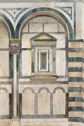 Il Battistero, Firenze: Studio della parte superiore del compartimento destro sul lato sud-ovest