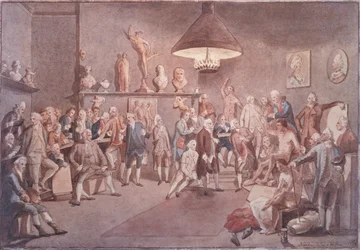 Gli Accademici della Royal Academy di Londra, copia di un dipinto di Johann Zoffany
