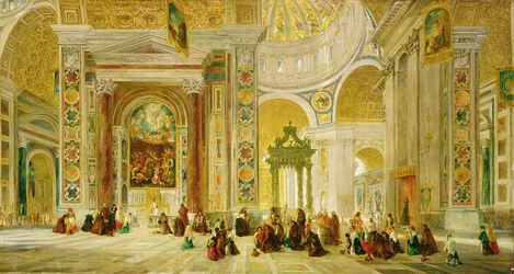 Interno di San Pietro, Roma