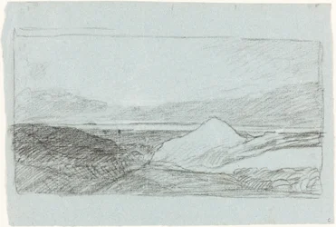 Paesaggio con colline e acqua