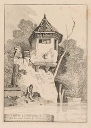 Liber Studiorum; Frontespizio, Vista di una Casa Giardino sulle Rive del Fiume Yare
