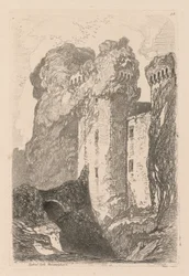 Liber Studiorum: Tavola 24, Castello di Ragland, Monmouthshire