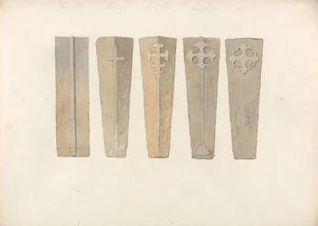 Studi di cinque coperchi di bara provenienti da chiese del Norfolk