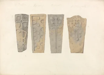 Studi di quattro coperchi di bara provenienti da chiese del Norfolk