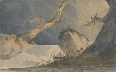 Cascata in un Paesaggio Desolato