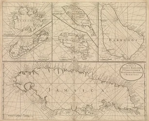 Carta della Giamaica, Barbados, St Christopher, Martinica, Antigua e Bermuda