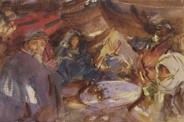 Zingari arabi in una tenda, 1905-06