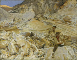Portare il Marmo dalle Cave a Carrara, 1911