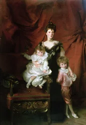 Mrs William Marshall Cazalet e due dei suoi figli, Edward e Victor, 1900