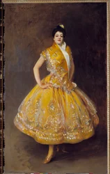 Ritratto della danzatrice spagnola Carmencita. Dipinto di John Singer Sargent (1856-1925), 1892, 2,32 x 1,42 m, Parigi, Musée d