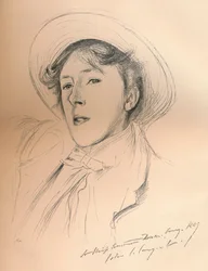 Schizzo di ritratto di Miss Violet Paget Vernon Lee, c. 1881