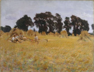 Mietitori che riposano in un campo di grano, 1885