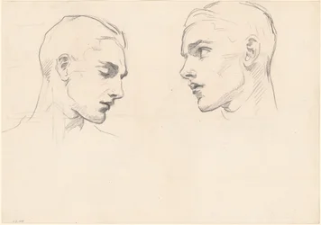 Studi della testa di un uomo
