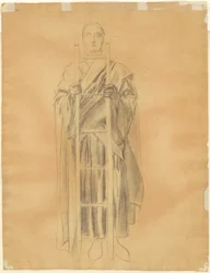 Studio per Dogma della Redenzione: Fregio di Angeli [verso], 1895-1903