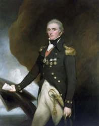 Ritratto del Capitano Sir Edward Berry (1768-1831), servì sotto Horatio Nelson (1758-1805) alla Battaglia di Aboukir (o Battaglia del Nilo) nel 1798 e alla Battaglia di Trafalgar nel 1805