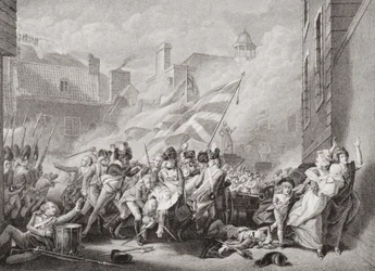 La morte del maggiore Peirson a St. Helier, riconquista di Jersey dai francesi, 8 gennaio 1781, da 
