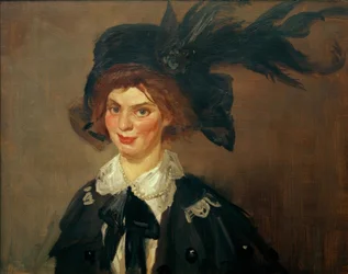 Il Falco (Yolande con grande cappello)