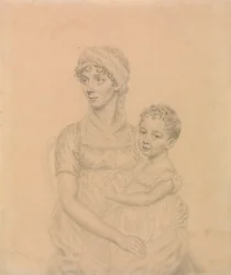 Lady Wigram con il Suo Figlio Neonato, William Pitt Wigram