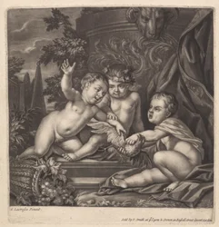 Bambini che litigano per un uccello