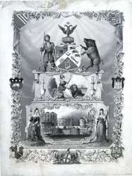 La Società Unita dei Produttori di Pennelli, c.1840 (incisione su carta)