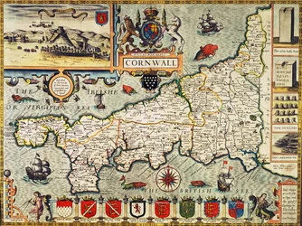 Mappa della Cornovaglia da 