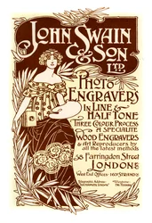 Pubblicità per John Swain & Son, stampatori