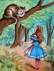 Alice e il gatto del Cheshire, c1910