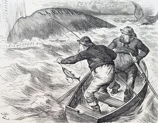 Cartone animato di John Tenniel, un illustratore inglese, umorista grafico e vignettista politico. 1/1/1891