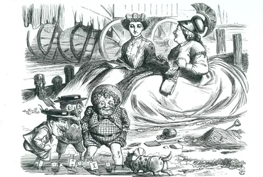 Francia e Gran Bretagna che osservano i bambini (John Bull, Mr Punch e Napoleone III). Quest