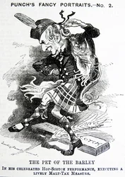 Satira politica raffigurante William Ewart Gladstone