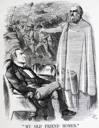Satira politica raffigurante William Ewart Gladstone e il suo 