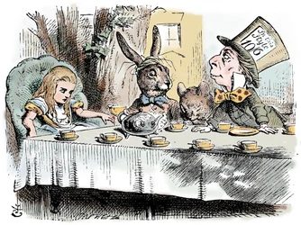 Scena da Le avventure di Alice nel Paese delle Meraviglie di Lewis Carroll, 1865