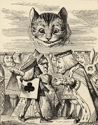 Il Re di Cuori discute con il boia, da «Le avventure di Alice nel Paese delle Meraviglie» di Lewis Carroll, pubblicato nel 1891