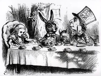Il tè del Cappellaio Matto, illustrazione da «Alice
