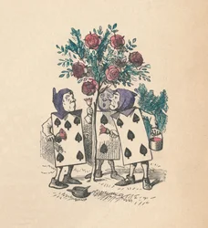 Le carte da gioco dipingono i cespugli di rose, 1889