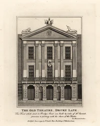 Facciata del vecchio teatro, Drury Lane