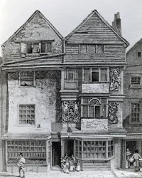 Case sul lato sud di una strada chiamata London Wall, pubblicato nel 1812