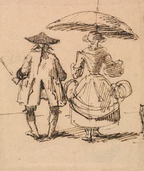 Joseph Nollekens R.A. e Mrs. Nollekens: Il paio di compassi e il paio di calibri fianco a fianco