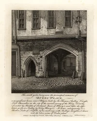 Le rovine delle Porte Sud di Dukes Place, costruite da Sir Thomas Audley (1488-1544) vicino ad Aldgate